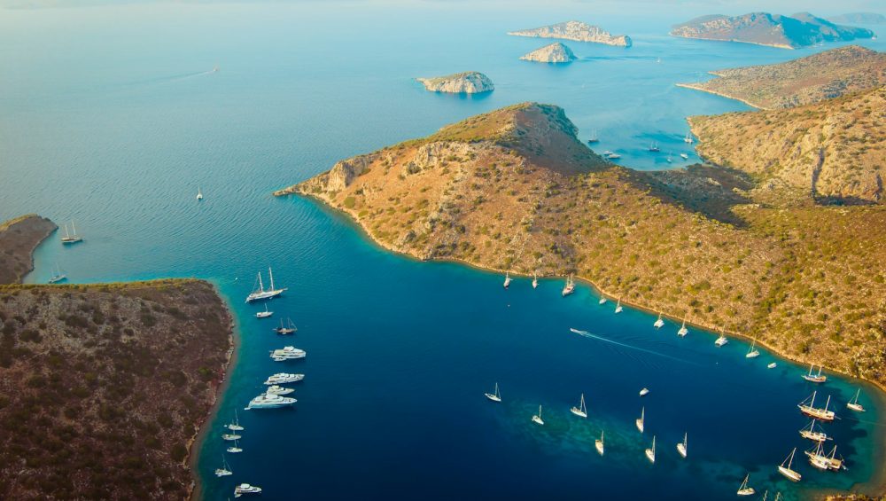 a large body of water filled with lots of boats